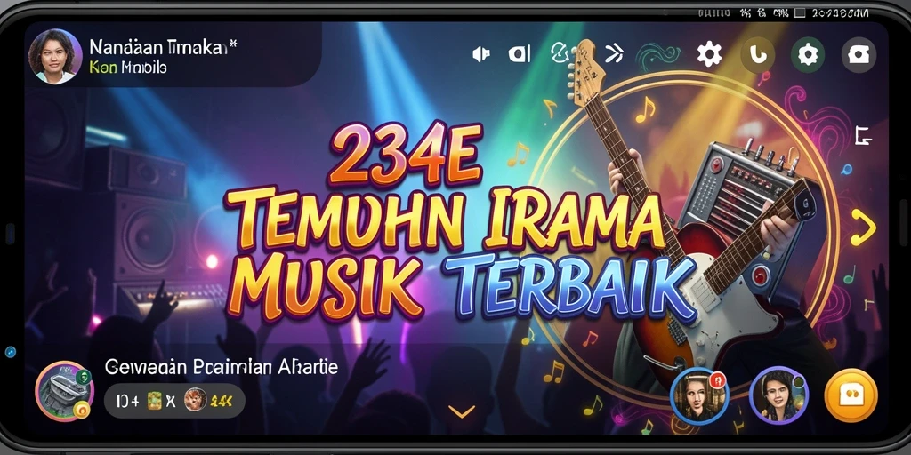 Tampilan gameplay menarik di 234E dengan irama musik.
