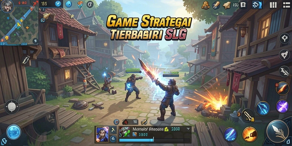 Tampilan gameplay menarik dalam 6RT dengan elemen strategi SLG yang mendalam.