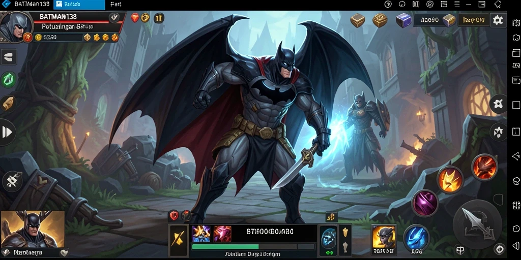 Tangkapan layar gameplay ARPG yang menampilkan aksi seru di BATMAN138.