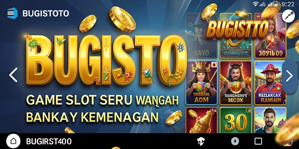 Screenshot gameplay dari BUGISTOTO menampilkan keseruan permainan slot.
