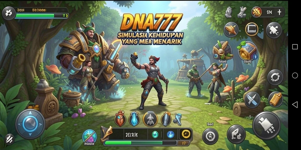 Tampilan gameplay simulasi yang imersif dan interaktif.