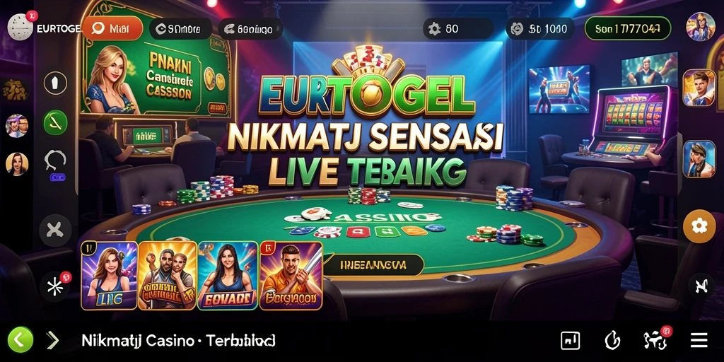 Screenshot utama EUROTOGEL dengan dealer live dan gameplay yang memukau.