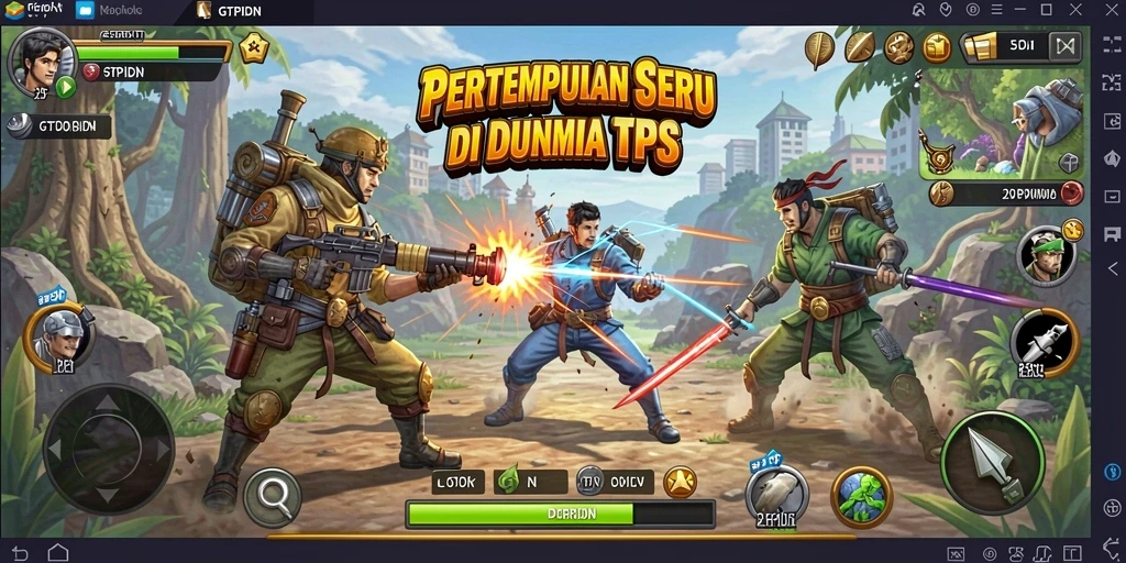 Tampilan gameplay GTPIDN yang mendebarkan di dunia TPS.