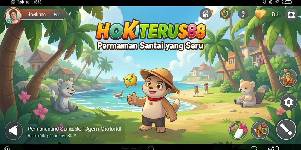 Tampilan gameplay HOKITERUS88 yang ceria dan menarik.
