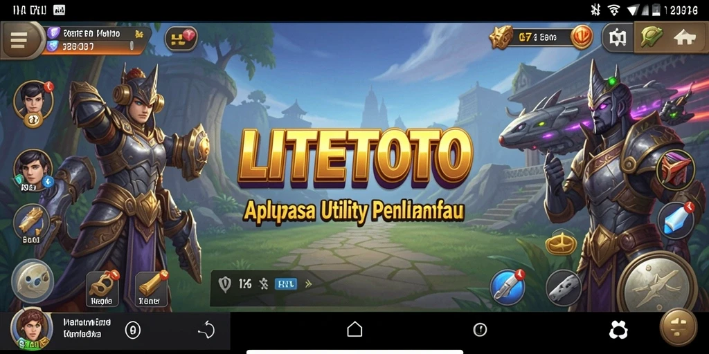Screenshot utama LITETOTO menampilkan antarmuka pengguna yang intuitif dan fitur-fitur utama.