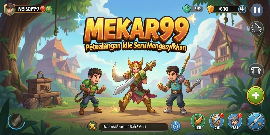 Tampilan screenshot MEKAR99 menampilkan kebun yang indah dan tanaman yang rimbun.