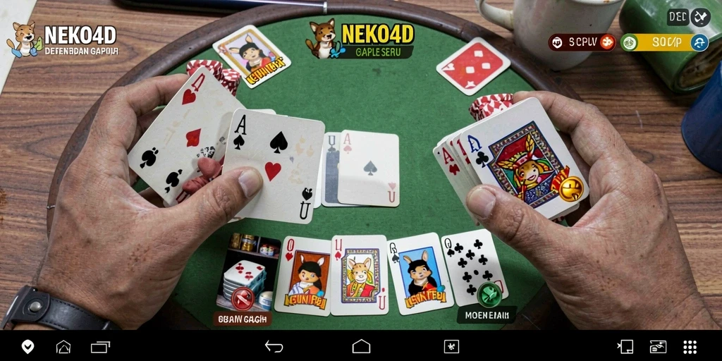 Tampilan gameplay Gaple yang seru dan interaktif.