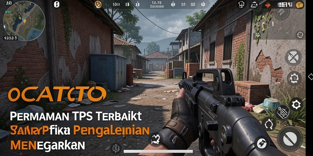 Screenshot gameplay OCATOTO dengan aksi tembak-menembak yang seru.