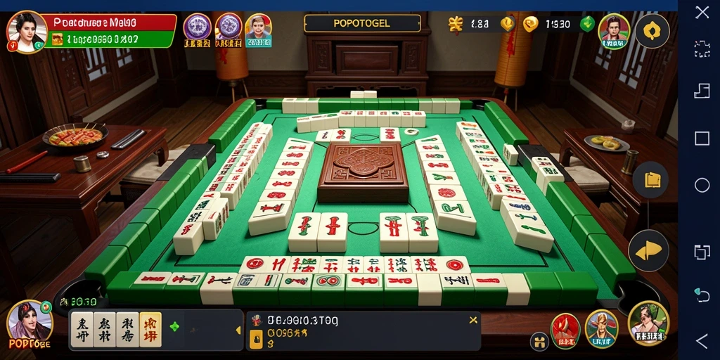 Screenshot gameplay POPOTOGEL menampilkan momen seru saat menyelesaikan Mahjong.