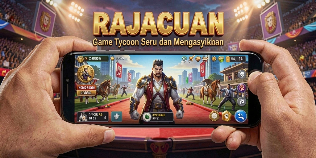 Screenshot gameplay RAJACUAN menampilkan aksi mendebarkan pengelolaan bisnis Tycoon.
