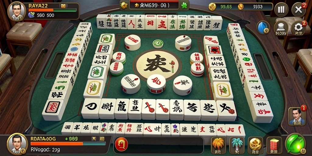 Screenshot RAYA22 menampilkan gameplay Mahjong yang menarik dan menantang.