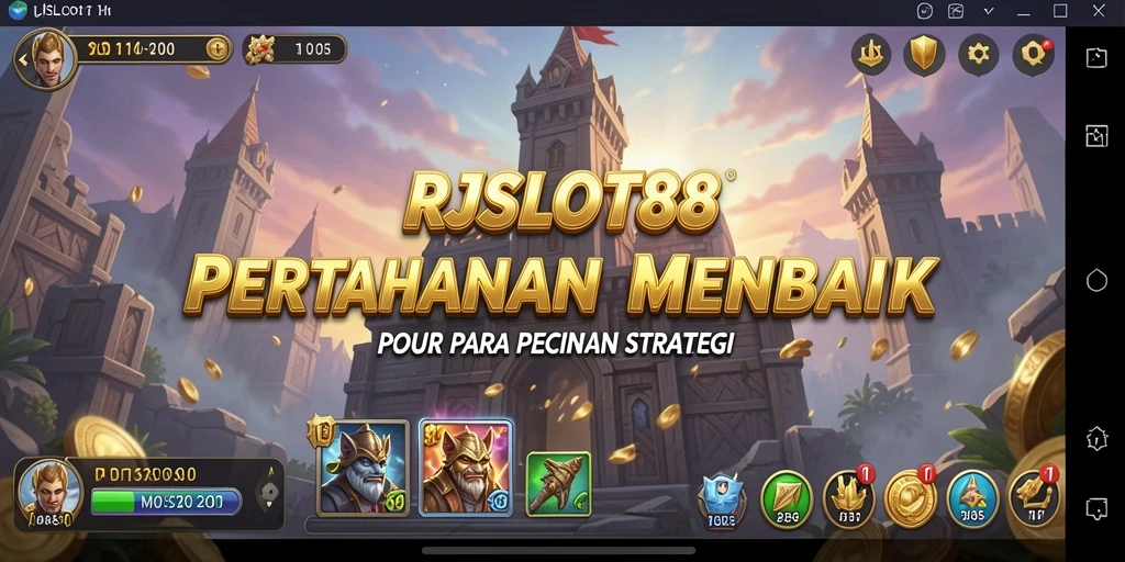 Tangkapan layar gameplay RJSLOT88 menunjukkan aksi menara pertahanan yang mendebarkan.