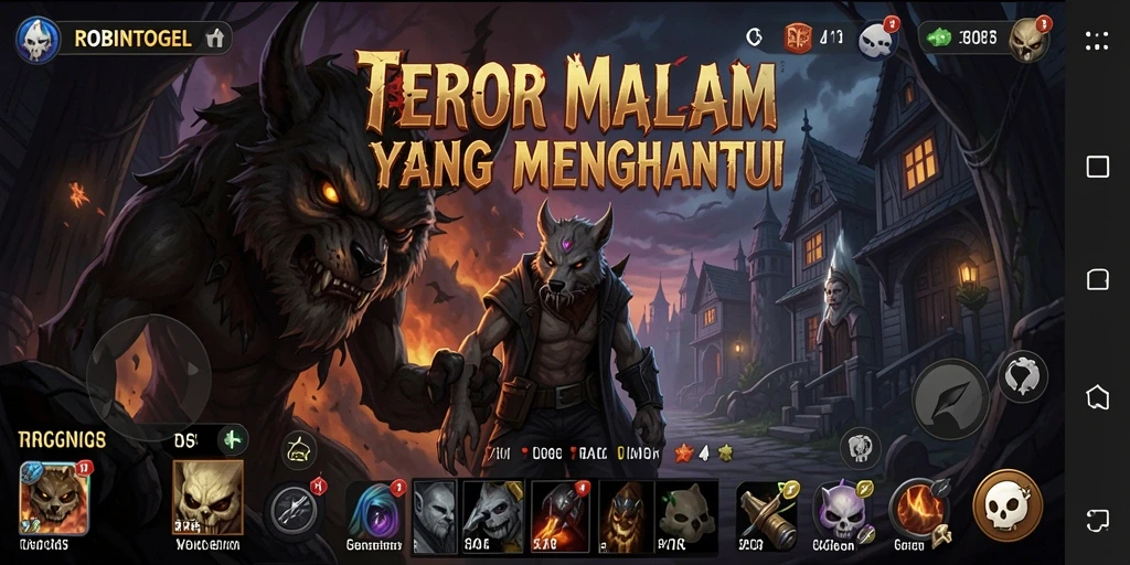 Tampilan seram yang menggambarkan suasana menegangkan dalam ROBINTOGEL.
