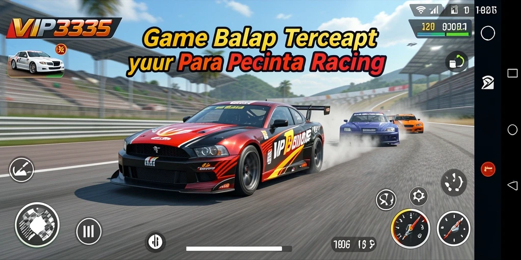 Tampilan gameplay <strong>VIP333</strong> yang seru dan mendebarkan di trek balap.