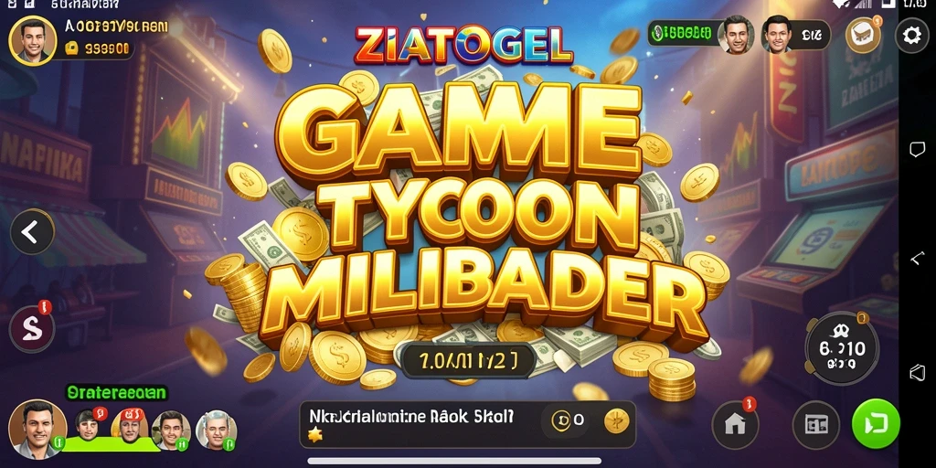 Screenshot ZIATOGEL menampilkan momen gameplay Tycoon yang seru.